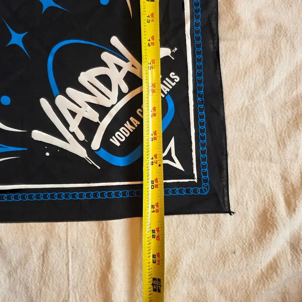 Vandal‎ Vodka Cocktails Graphic Bandana Black Blue Promo Kerchief